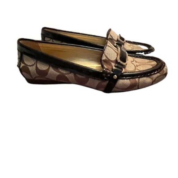 Coach Flynn Signature C Brown Driving Loafers - NWOT - Picture 1 of 10